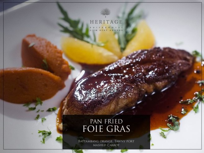 Delight in Chef Vibol's appetizing Foie Gras specialty